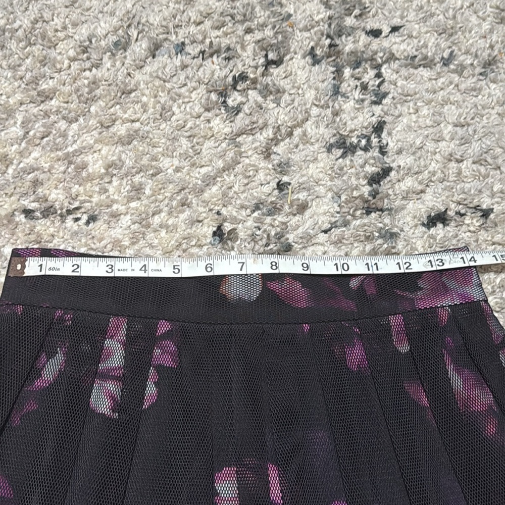 SKIRT of ANTONIO MELANI Black and Pink Pleated - Picture 5 of 6